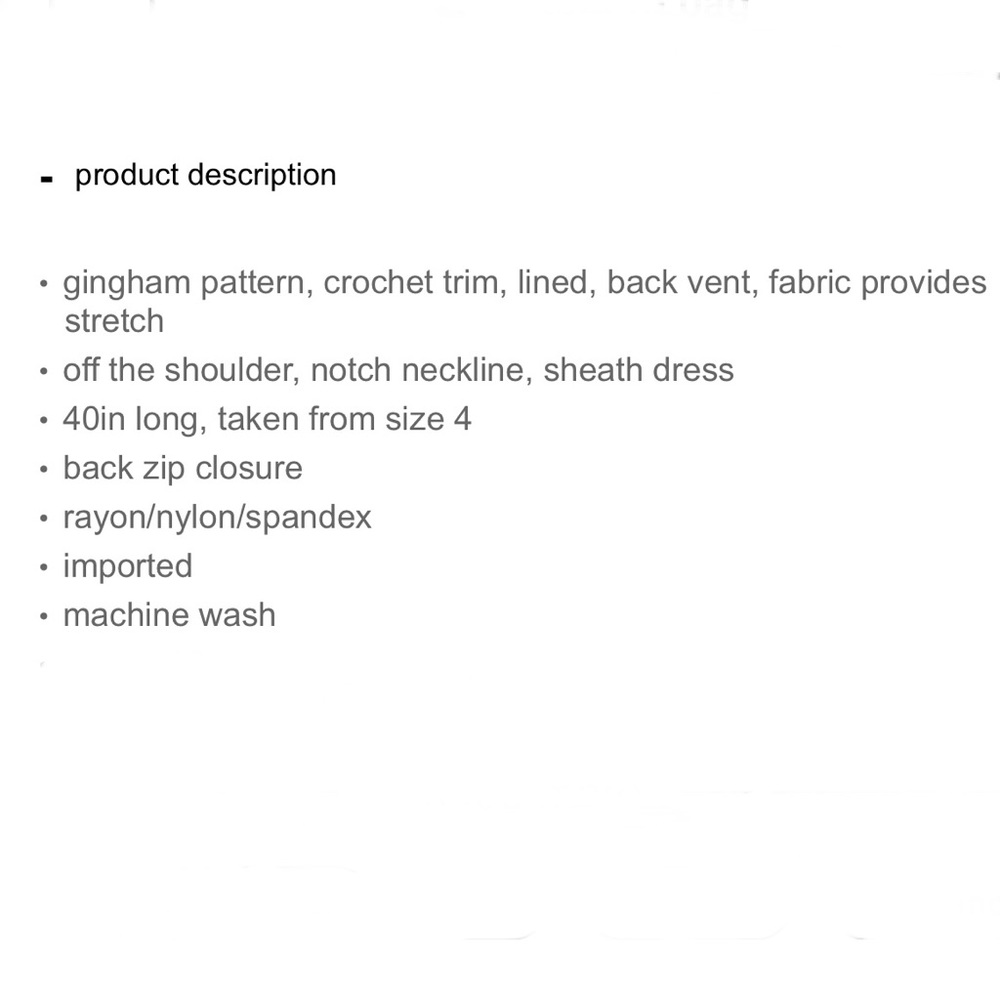 Nanette Lepore Off the Shoulder gingham midi dress - Picture 3 of 5